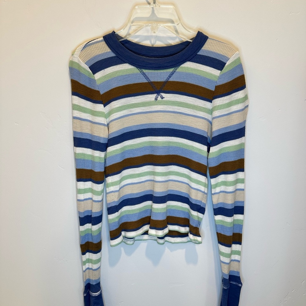 Aerie Striped Long Sleeve Top Size Small
